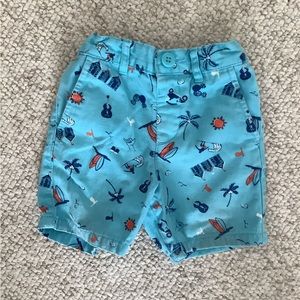 Children’s Place Blue Beach Surf Waves Shorts 24 Months
